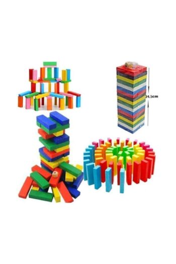 Eser Oyun Eser Renkli Jenga Ahşap Denge Oyunu