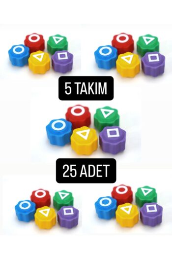 ümit toys Oyun 5 Taş Seti Gonggi - 5 Paket - Beştaş Oyuncak Seti Renkli Taş Gonggi - Squid Game 2 - Kutusuz