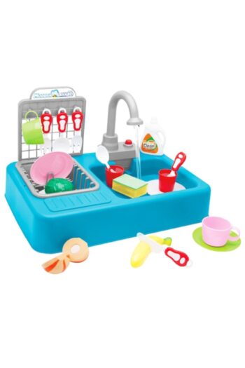 Kayyum Oyuncak Su Ile Çalışan, Musluklu Modern Lavabo(kız Çocuk Oyuncak Mavi) Hd823
