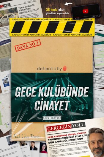 detectify Gece Kulübünde Cinayet, Dedektif Oyunu, Dava Çözme Kutu Oyunu, Cinayet Çözme Dedektiflik Oyunu