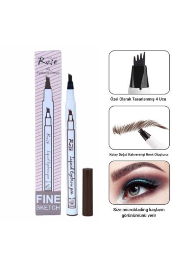 Roesıa Rose Cosmetics Koyu Kahve Rose Microblading Etkili Kalıcı Kaş Kalemi Ucu Tırtıklı