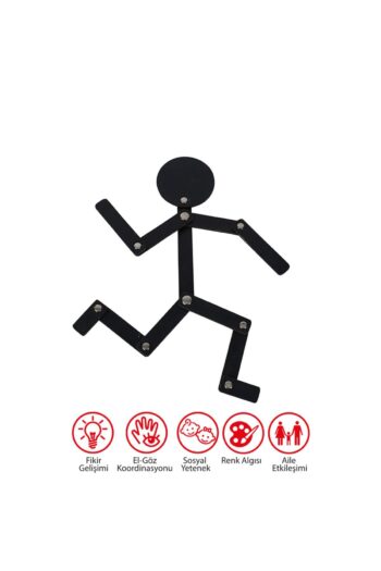 EspriToys Eğitici Oyuncak Wooden Man Çöp Adam Oyuncak Çubuk Adam Alican Aktivite Eğitici Kutu Oyuncak