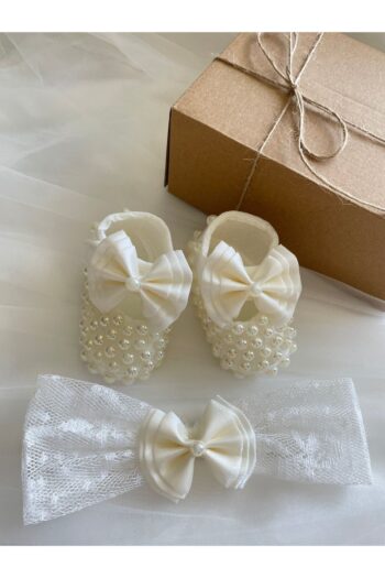 MASALBABY Kız Bebek Incili Fiyonklu Patik Bandanalı Yeni Doğan Hediyelik Bebek Şaç Bantlı Mevlit Patiği