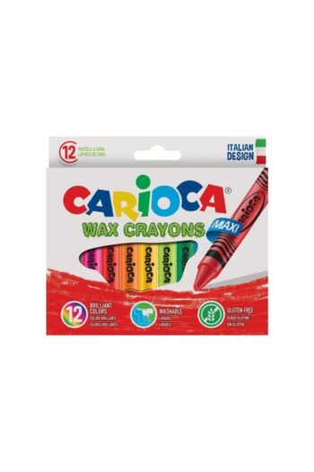 Carioca Yılın Ilk Fırsatları - Carioca Maxi 12'li Yıkanabilir Pastel Boya Kalemi 42369 - ™ Beyaz At®