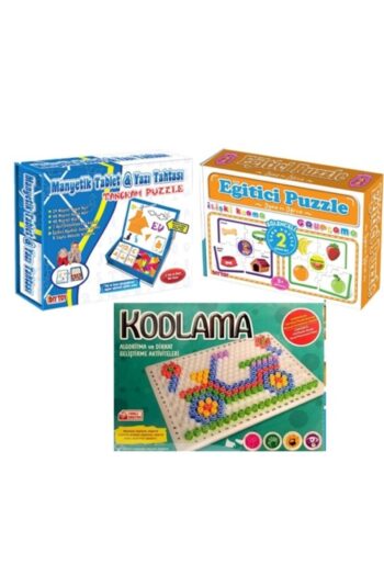 Diytoy Kodlama + Manyetik Tablet Tangram + Eğitici Puzzle (3'lü Set)