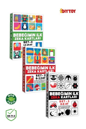 Diytoy Bebeğimin Erken Eğitim Zeka Kartları 3'lü Set-eğitici Kartlar