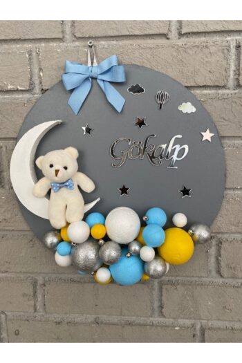 NeşeliAtölyem 30 cm Yuvarlak Bubble Bebek Kapı Süsü Hastane Doğum Odası