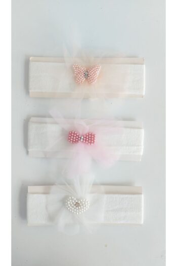 BİGÜMEX Kız Bebek Bandana 3'lü Set Taşlı Dantel Fiyonk