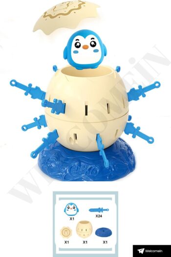 welcomein 2 Kişilik Şakacı Penguen Oyunu Fırlayan Penguen 24 Parça Heyecanlı Penguen