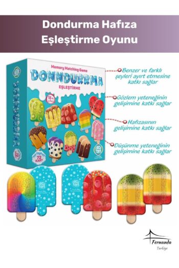 Fernanda Özel Seri Dondurma Hafıza Eşleştirme Oyunu Zeka Geliştirici Eğitici Çocuk El Göz Kordinasyonu