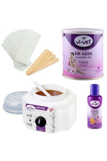 Vi vet 240 ml Kavanoz Ağda 2 Yıl Garantili Makine 2 Metre Bez Temizleme Yağı Spatula
