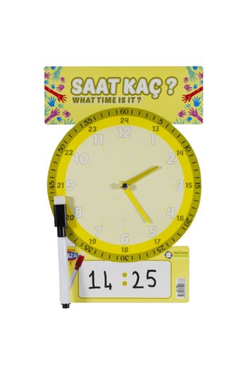 ELUX Yaz Sil Öğretici Saat - Sarı