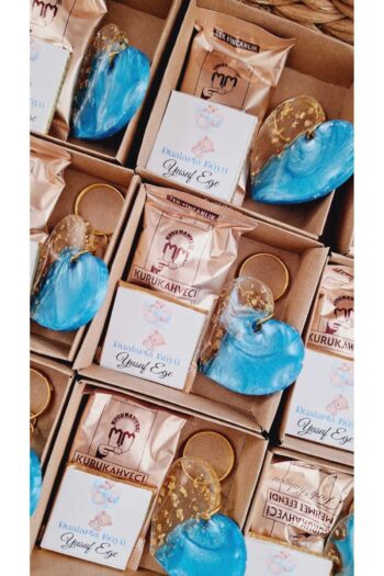 sevgiliatolyemm mutluluk getirmesi dileğiyle KUTULU ÇİKOLATA (KAHVE VE ANAHTARLIK HEDİYELİ) 10 ADET  DOĞUM GÜNÜ  BABY SHOWER HEDİYELİK