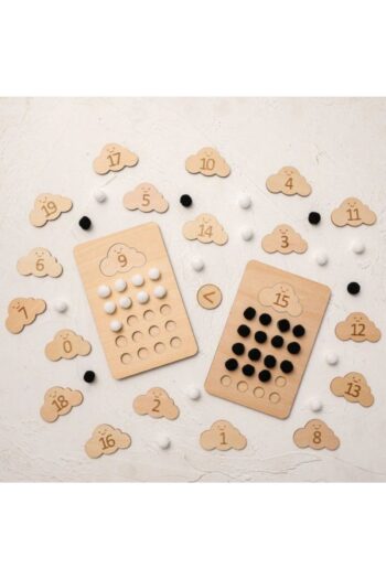 WoodStory Montessori Ahşap Eğitici Sayı Tahtası, Öğrenme, Sayma, Matematik