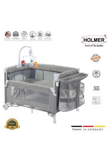 Holmer Maxi Comfort Coolstyle (ANNE YANI-DELUXE KUMAŞ) Premium Dönenceli Oyun Parkı/anne Yanı 70x110cm Gri