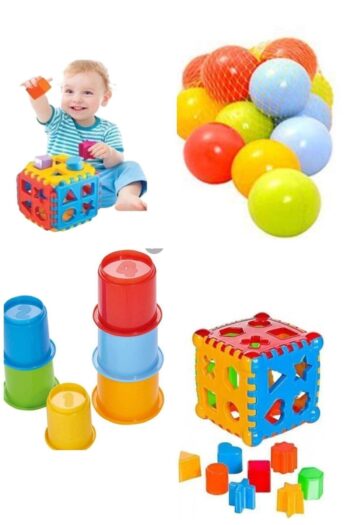 SAZE Mc Oyuncak Sevimli Kule Bul Tak Puzzle Eğitici Zeka Geliştirici Set