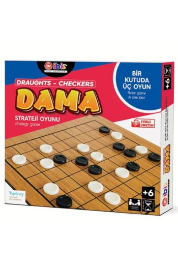 ibis oyuncak Ahşap Dama Strateji Oyunu 1 Kutu 3 Oyun (Dama, Çapraz Dama, Çin Daması)
