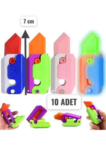MyClean Gravity Knife (STRES BIÇAĞI) Havuç Bıçak Kıpır Bıçak Oyuncak/renkli 10 Adet