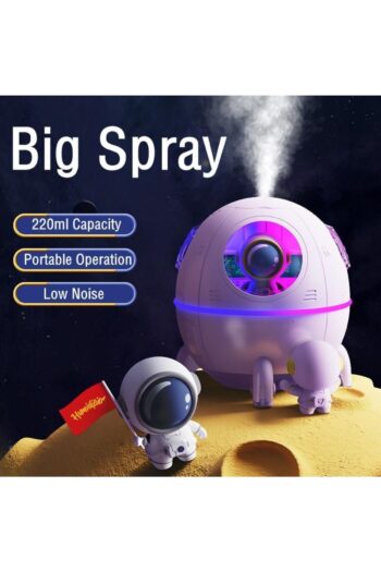 ÇKR STORE Uzay Kapsülü Astronot Ultrasonik Hava Nemlendirici Gece Lambası Difüzör Astronot Buhar Makinesi