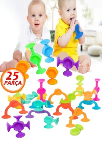Bundeba Vantuzlu Vakum Molekül 25 Parça Yapı Silikon Taşları Popit Eğitici Oyuncak Squigz Lego Puzzle Yapboz
