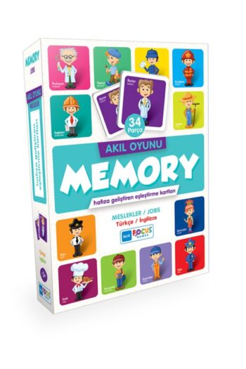 Blue Focus Akıl Oyunu - Memory Kartlar - Meslekler - Türkçe/ingilizce - 34 Parça - 3 Yaş Üzeri