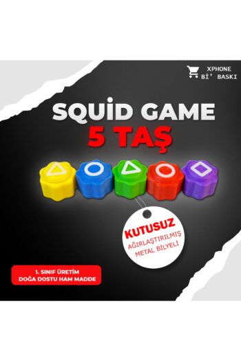 Squid Game | Renkli 5 Taş  | Gonggi | Ağırlaştırılmış Metal Bilyeli | (kutusuz)