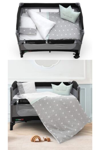 Elele Life Letto 6 Parça Park Yatak Bebek Uyku Seti Mint