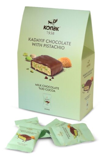 KONAK ANTEP FISTIKLI KADAYIFLI ÇİKOLATA 243 GR (18 ADET)