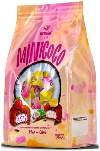 KONAK Mini Coco Çikolata Kaplı Meyve Parçacıklı Hindistan Cevizli 500 gr