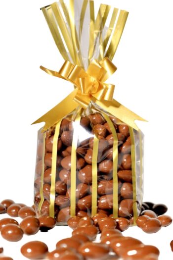 KONAK Hediyelik Poşette Sütlü Çikolata Kaplı Üzüm Draje 200 Gr