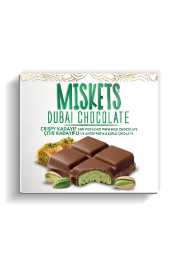 Miskets Dubai Çikolatası Antep Fıstıklı Çıtır Kadayıflı Dolgulu Sütlü Tablet Çikolata 100 gr