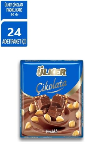 Ülker Fındıklı Kare Çikolata 60 Gr X 24 Adet