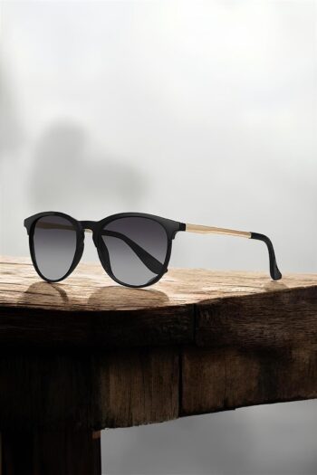 Eyesofia Tamela Kemik Oval Unisex Siyah  Metal Sap Güneş Gözlüğü