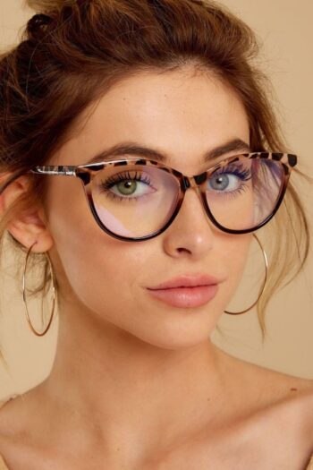 Chunky Frame Sırıus Cat Eye Leopar Mavı Işık Korumalı Gözlük