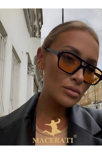MACERATİ Unisex Turuncu Vintage Kemik Güneş Gözlüğü