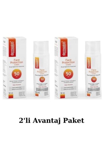 Dermoskin 2'li Face Protection Cream Spf 50+ | Nemlendirici Yüz Güneş Kremi | Suya Dayanıklı | 50+50 ml