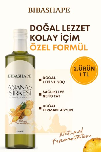 BİBASHAPE Doğal Fermantasyon Detox Ananas Sirkesi 250 ml – Katkısız, %100 Doğal & Sağlıklı