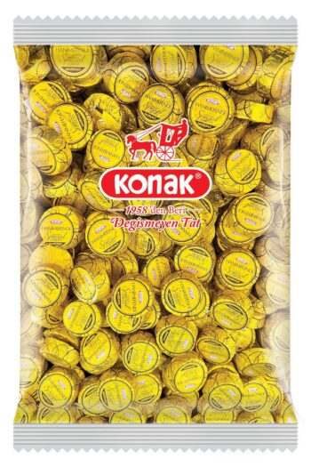 KONAK Hanımefendi Fındık Parçacıklı & Dolgulu Sütlü Çikolata 1000 gr
