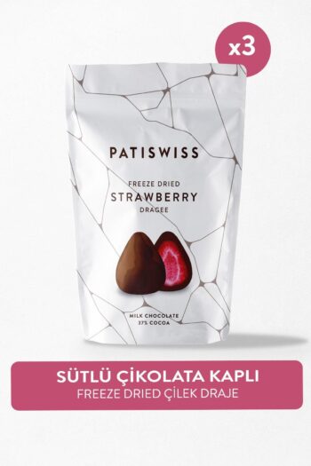 Patiswiss Sütlü Çikolata Kaplı Çilek Draje Set 80g X 3 Adet