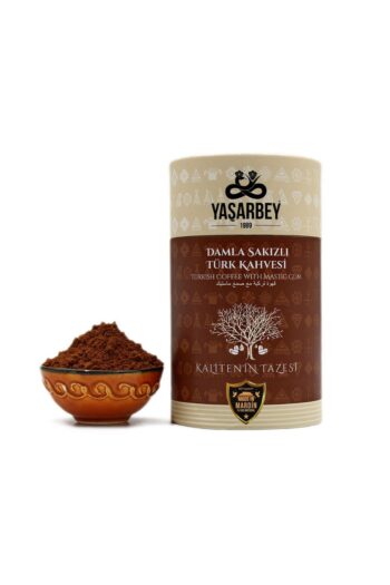 Yaşarbey Mardin Klasik Damla Sakızlı Türk Kahvesi 400 gr [aromasız-parçacıklı Öğütülmüş]-(HEDİYELİK KUTU)