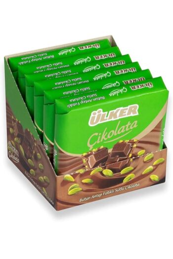 Ülker Bütün Antep Fıstıklı Sütlü Kare Çikolata 60 Gram x 6 Adet (Toplam 360 Gram)