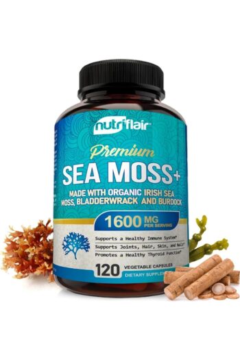 Nutriflair Organic Irish Sea Moss 1600Mg, 120 Capsules