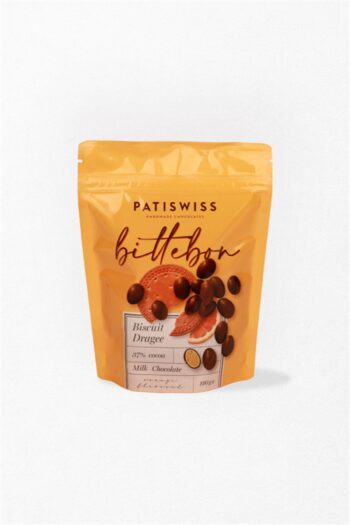 Patiswiss Bittebon Portakal Aromalı Sütlü Çikolatalı Bisküvi Draje 120g
