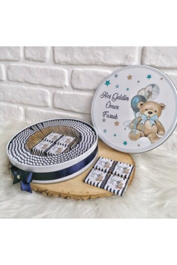 Angel Gift Chocolate 50 Adet Isme Özel Ayıcıklı Erkek Bebek Hoşgeldin Hediyelik Doğum-doğumgünü Çikolatası