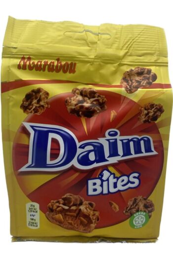 MARABOU Daim Bites Mısır Gevrekli Bademli Karamel Dolgulu Sütlü Çikolata 145 Gr.