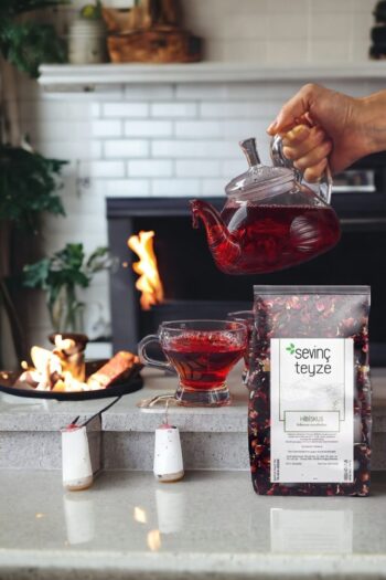 Organik Teyze Sevinç Hibisküs, Bamya Çiçeği, Mekke Gülü, Nar Çiçeği, Hibiscus Sabdariffa 75g