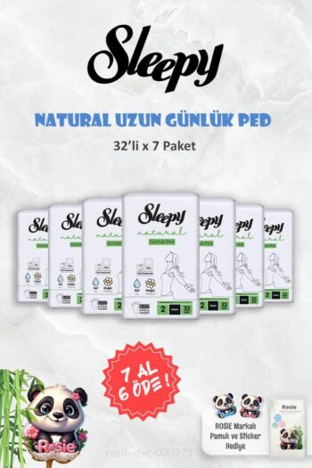 Sleepy 7 AL 6 ÖDE Sleepy Natural Ultra Hassas Günlük Ped Uzun 32 Adet ve ROSIE