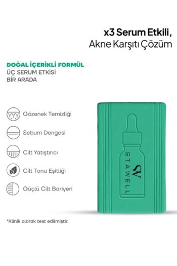 STAWELL Anti Acne Sabunu - 3x Acne Serumu Etkili Acne Temizleme Barı - Acne Karşıtı Sabun 100 gr