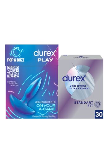Durex Titreşimli Anal Plug Tıkaç + Durex Yok Ötesi Ultra Kaygan İnce Prezervatif 30'lu, Avantaj Paketi
