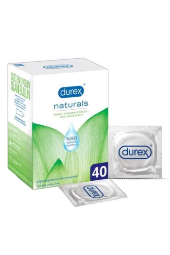 Durex Naturals Doğal Kayganlaştırıcılı İnce Prezervatif 40'lı, Ekstra Avantaj Paketi